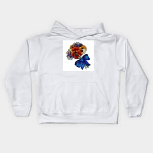 Crossstitch Flowers Kids Hoodie